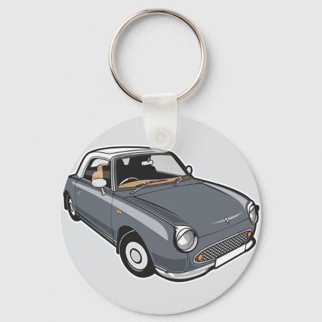 Nissan Figaro Lapiz Grått Nyckelring (Framsida)