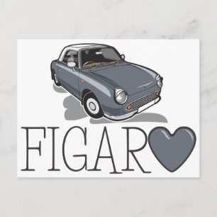 Nissan Figaro Lapiz Grått Vykort