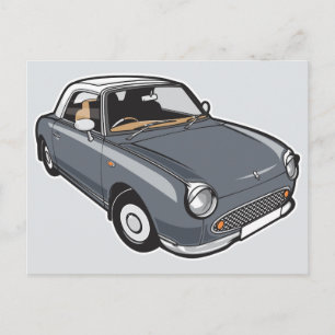 Nissan Figaro Lapiz Grått Vykort