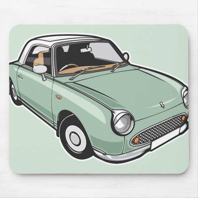 Nissan Figaro smaragdgrönt Musmatta (Framsidan)