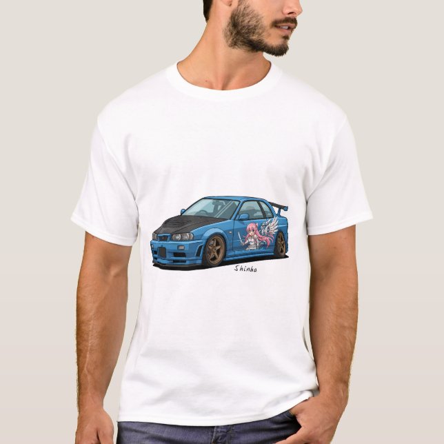 Nissan GT-R34 T Shirt (Framsida)