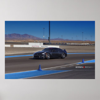 Nissan GT-R35 på spåret Poster