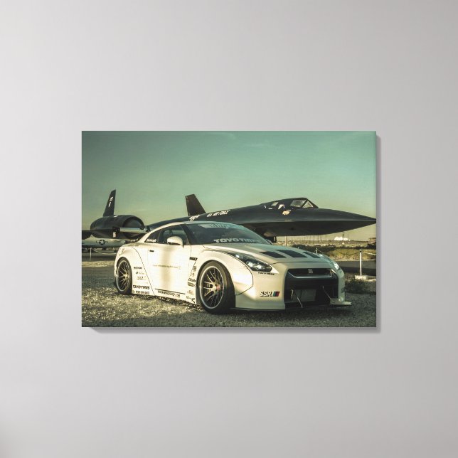 NISSAN GT-R LIBERTY WALK MED SR-71 BLACKBIRD CANVASTRYCK (Framsida)