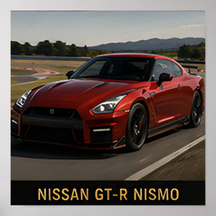 Nissan GT-R Nismo Modern Japansk Prestationsbil Poster