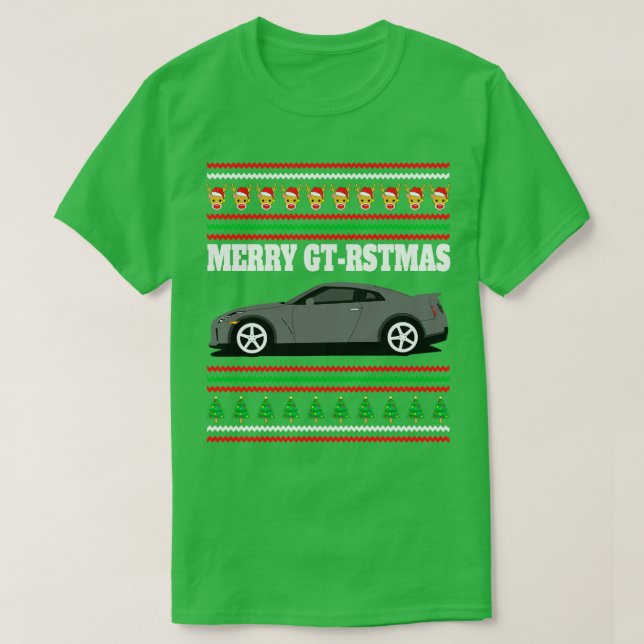 Nissan GTR R35 Merry Gtrstmas T Shirt (Design framsida)
