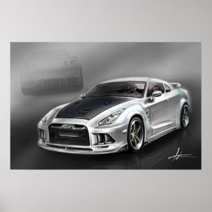 Nissan horisont GTR R35 Poster