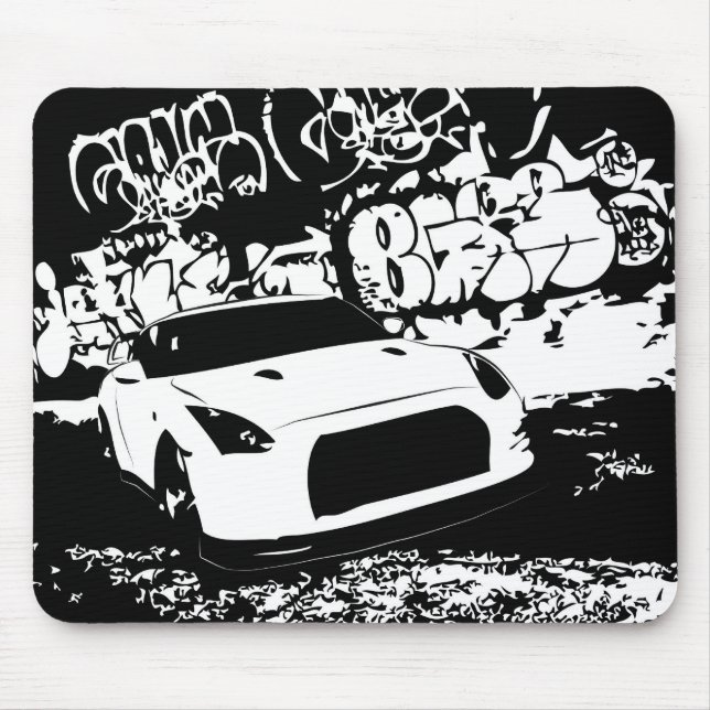 Nissan horisont som ÄR GTR med grafittibakgrund Musmatta (Framsidan)