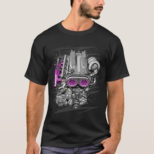 Nissan RB26-motor T Shirt (Framsida)
