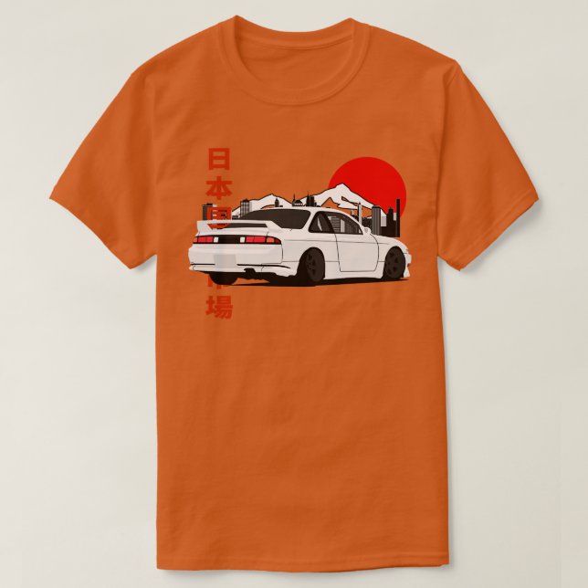 Nissan Silvia S14 BackView T Shirt (Design framsida)