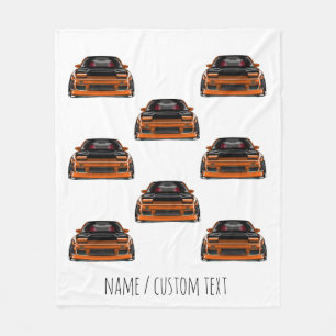 Nissan Silvia S-Chassis 240sx driftdetaljerad sänk Fleecefilt