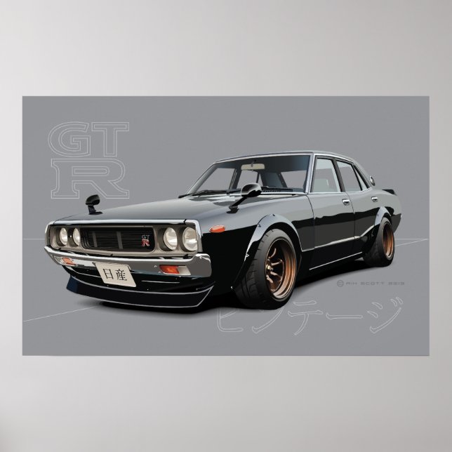 Nissan Skyline 2000GT-R Poster (Framsidan)