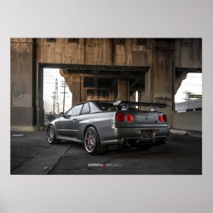 Nissan Skyline GT-R34 i Los Angeles Poster
