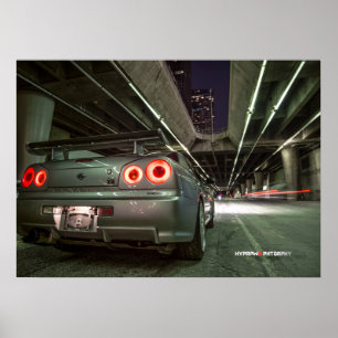 Nissan Skyline GT-R34 i Los Angeles Poster