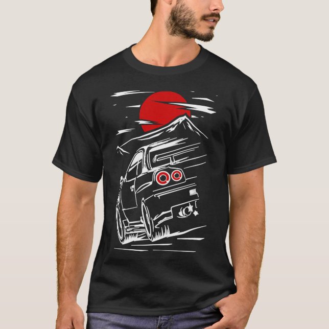 Nissan Skyline GTR 34 Haruna Essential T-Shirt (Framsida)