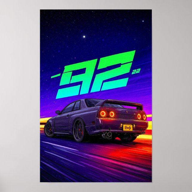 Nissan Skyline GTR R32 Poster (Framsidan)