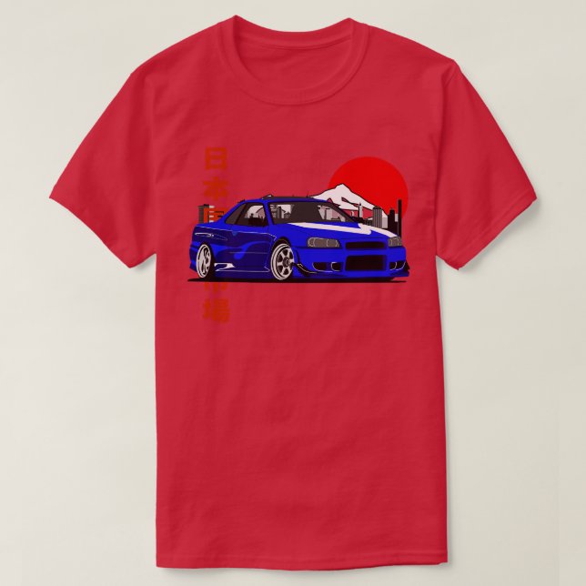 Nissan Skyline GTR R34 JDM Legend T Shirt (Design framsida)
