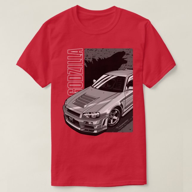 Nissan Skyline GTR R34 TShirt T Shirt (Design framsida)