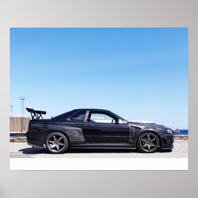 Nissan Skyline R34 poster (Framsidan)