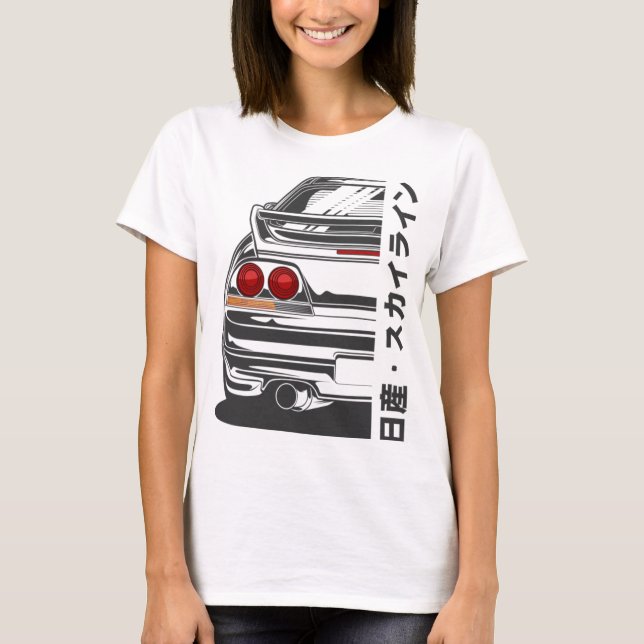 Nissan Skyline T-ShirtNissan Skyline GTR R33 T Shirt (Framsida)