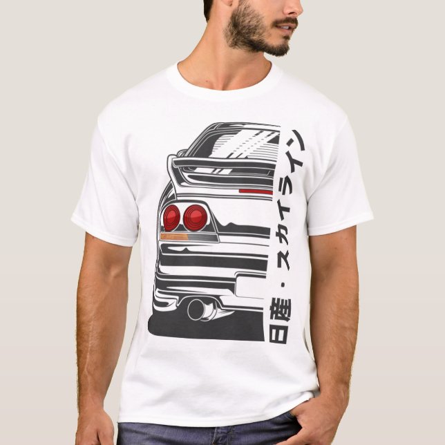 Nissan Skyline T-ShirtNissan Skyline GTR R33 T Shirt (Framsida)