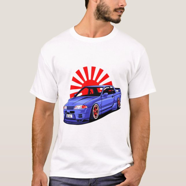Nissan Skyline T-ShirtNissan Skyline Vector Illust T Shirt (Framsida)