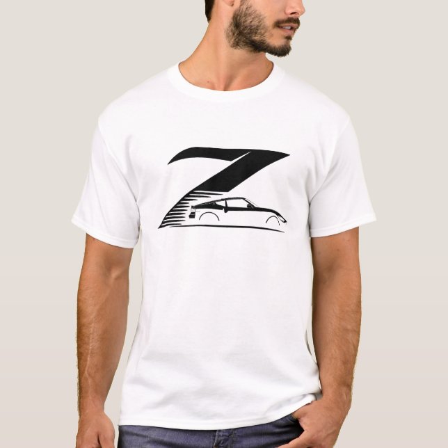 Nissan Z RZ34 Twin Turbo JDM Sportbil T Shirt (Framsida)