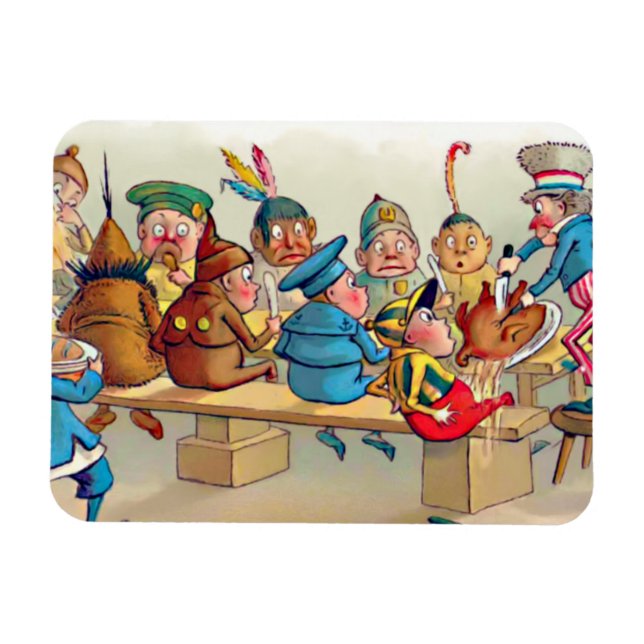 Nisse julmiddagen magnet (Horisontell)
