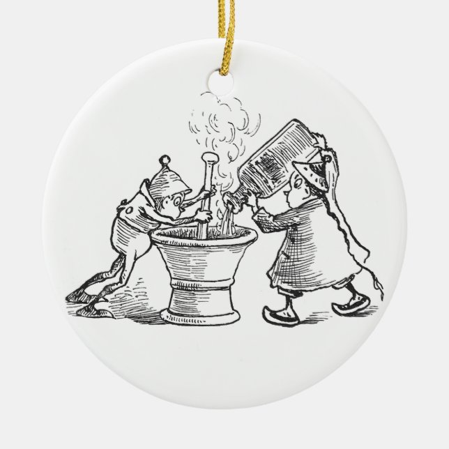 NisseApothecaries Julgransprydnad Keramik (Framsidan)