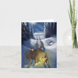 Nisseman i det skandinaviska landskapet helgkort