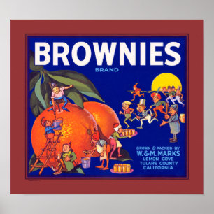 Nissen brännmärker Kalifornien orangar Poster