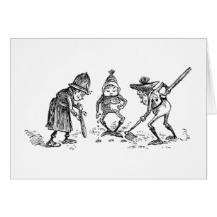 Nissen som hjälpsamt planterar frö hälsningskort