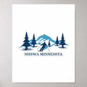 Nisswa Minnesota Ski Resort Skiing Skier _1 Poster