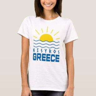 Nisyros Grekland Solsken Och Havsvågor Kvinnor T Shirt