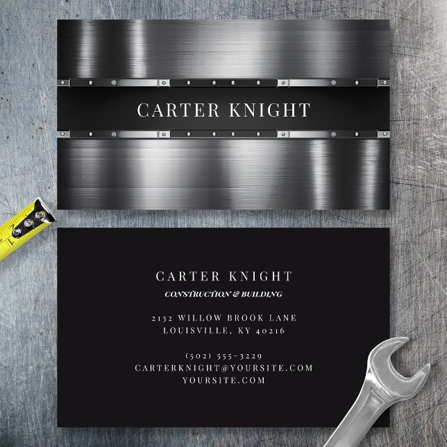 Nitade metall industriell  visitkort (Skapare uppladdad)