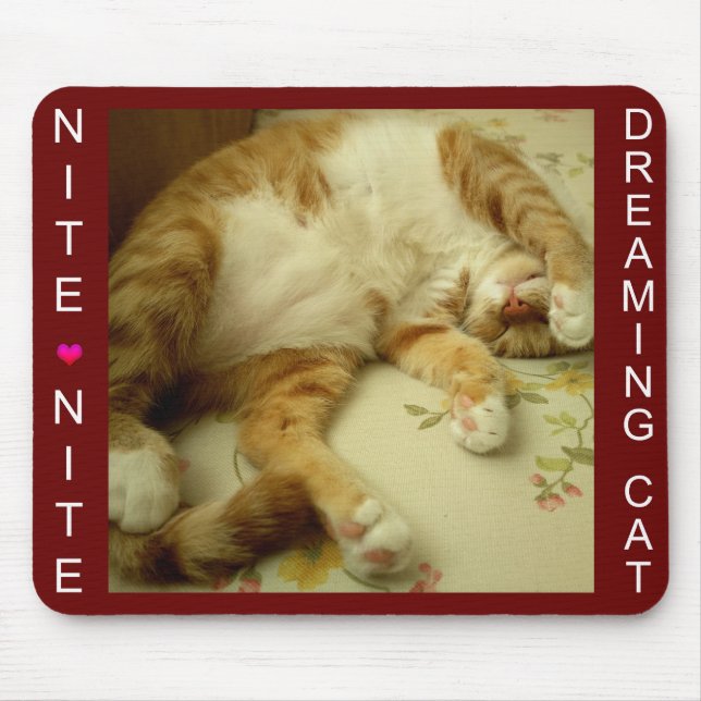 Nite Nite som drömm katten Mausepad Musmatta (Framsidan)