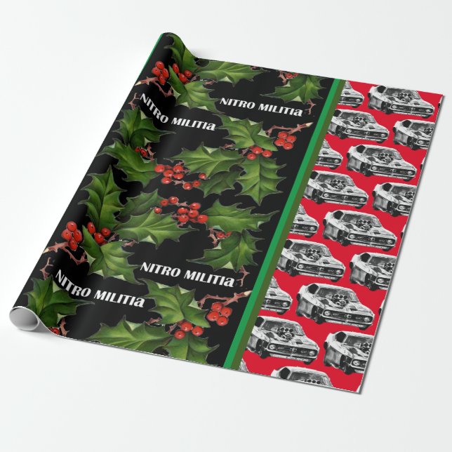 NITRO MILITIA-julomslutning papper #2 Presentpapper (Utrullad)
