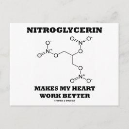 Nitroglycerin gör att mitt hjärta fungerar bättre vykort