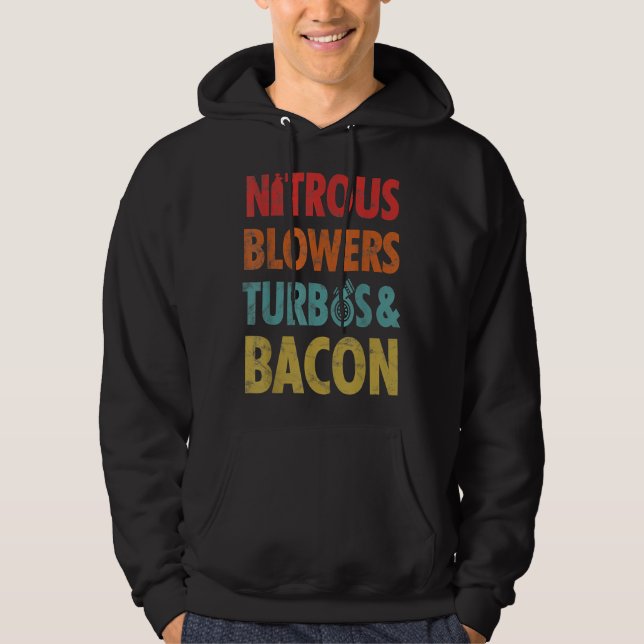 nitrosolturboer och bacon T-Shirt Hoodie (Framsida)