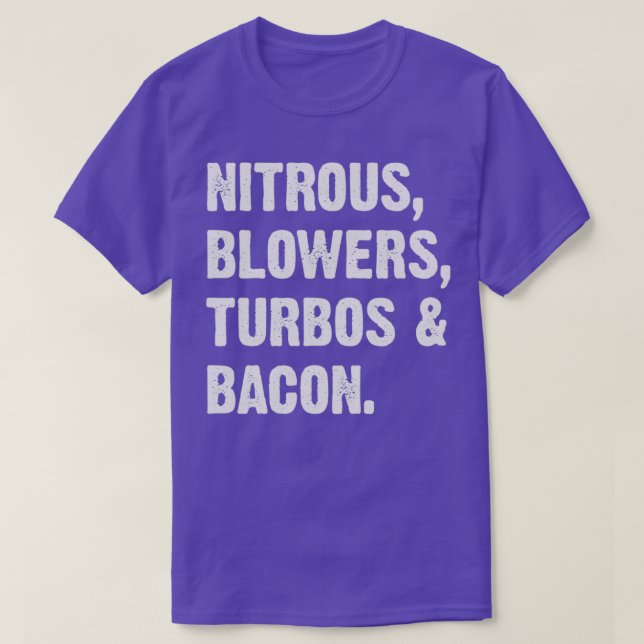 Nitrous Blowers Turbos och Bacon T Shirt (Design framsida)