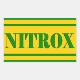 NITROX DIVANDE LOGOTYP NITROX SCUBA DIVER - REKTANGULÄRT KLISTERMÄRKE