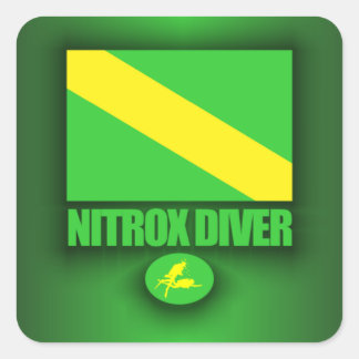Nitrox Diver Fyrkantigt Klistermärke