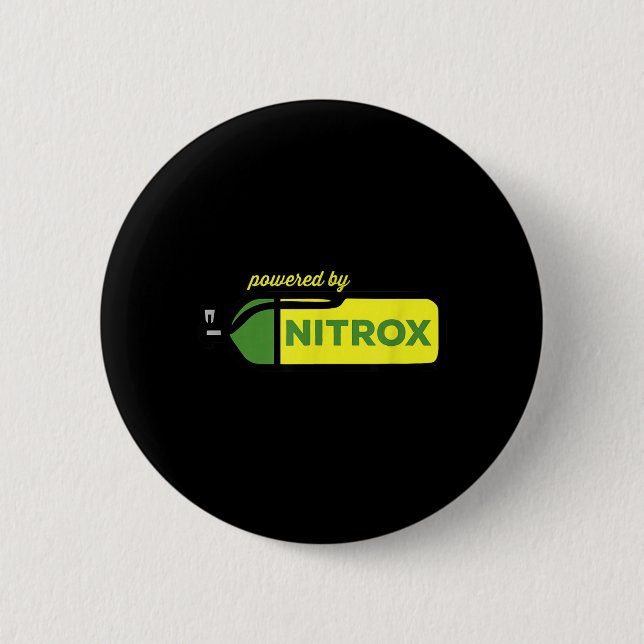 Nitrox drivna av dykare Scuba dykning Undervatten Knapp (Framsida)