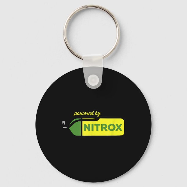 Nitrox drivna av dykare Scuba dykning Undervatten Nyckelring (Framsida)
