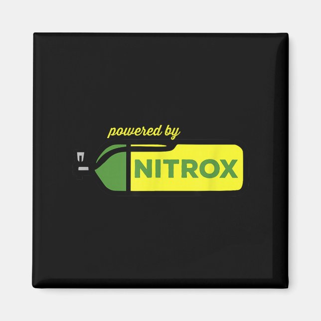 Nitrox drivs av Dykare Scuba Dykning Undervatten Magnet (Framsidan)