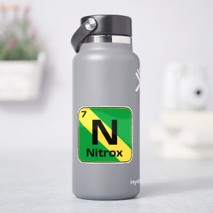 Nitrox Dykarflagga Periodiska Systemet Klistermärk Klistermärken