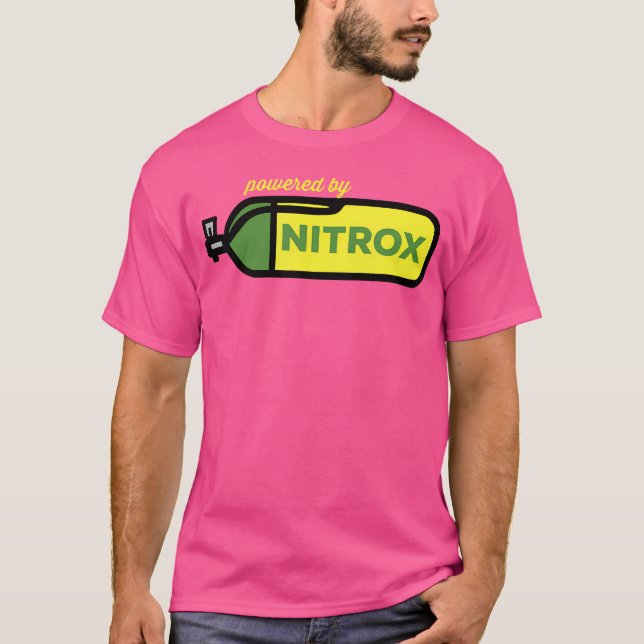 Nitrox som drivs av diver Dyka under vatten ta T Shirt (Framsida)