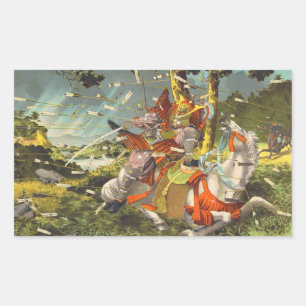 Nitta Yoshisada legendary samurai warristrid Rektangulärt Klistermärke