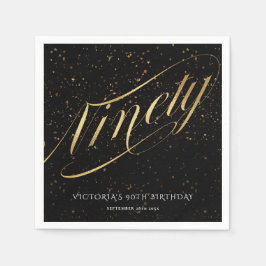 Nittio 90:e Guld-konfetti-kalligrafiklasser Pappersservett