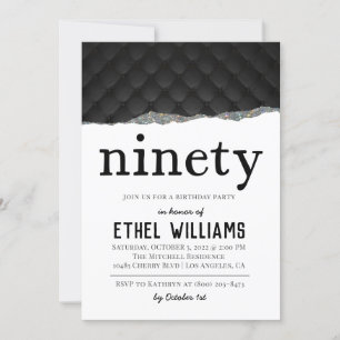 Nittio Diamond Birthday-inbjudan Inbjudningar