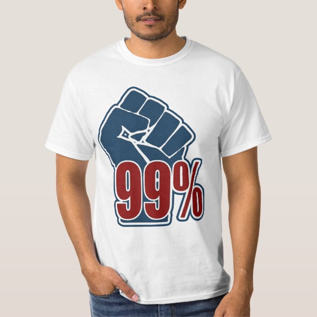Nittio nio procent näve tee shirt (Framsida)